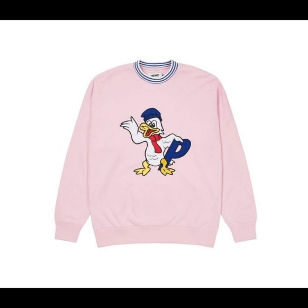 PALACE CHILLY DUCK OUT DROP CREW PINK : Size Large